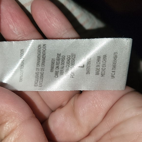 Democracy Pink Cream Striped Off The Shoulder Top - Picture 5 of 9